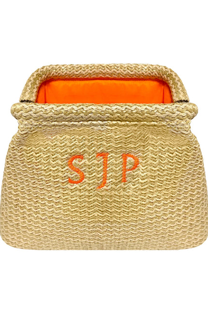 Lilly Loves bespoke beach pouch made of fabric, compact size ideal for storing small essentials during seaside outings.