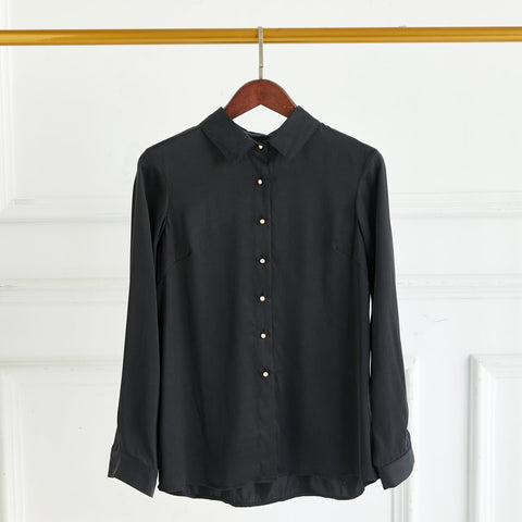 Soft Strokes Silk | Pointed Collar Fitted Ariel Blouse