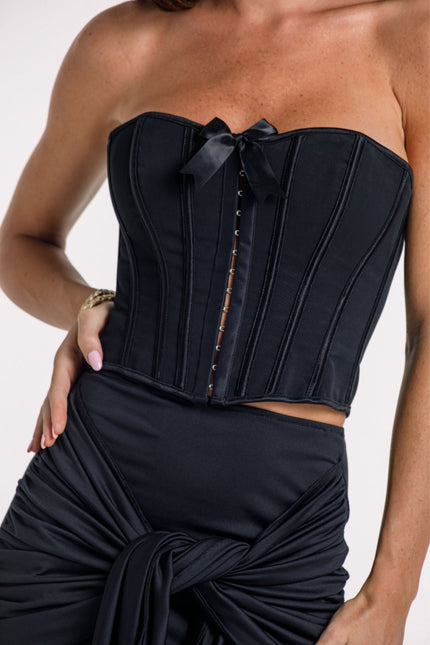 Say no more I Georgina Corset Top Black