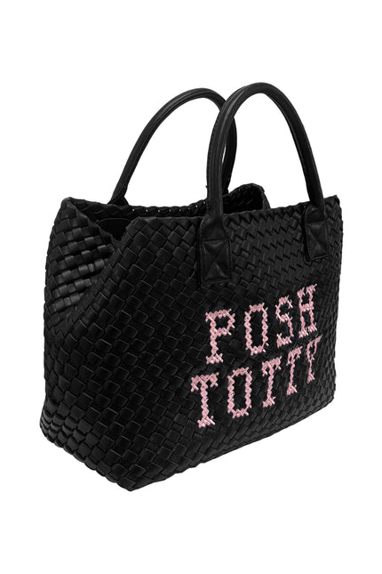 Lilly Loves Posh Totty vegan handbag with sleek design and gold hardware, showcasing its stylish and eco-friendly material.