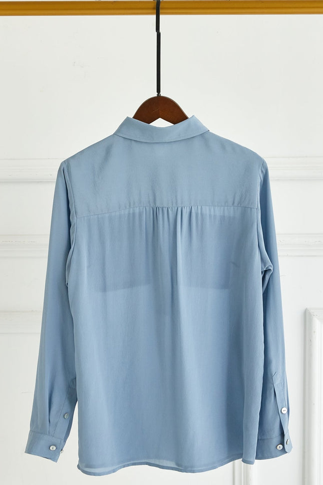Soft Strokes Silk | Long Sleeve Elva Blouse