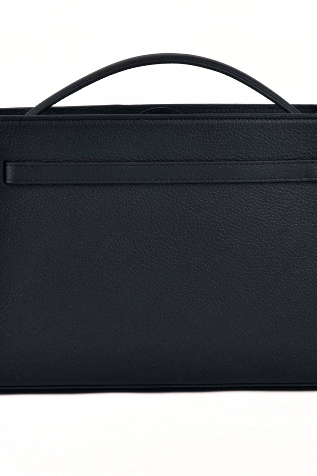 Atelier Galin | Cube Lock Bag - Black & Gold