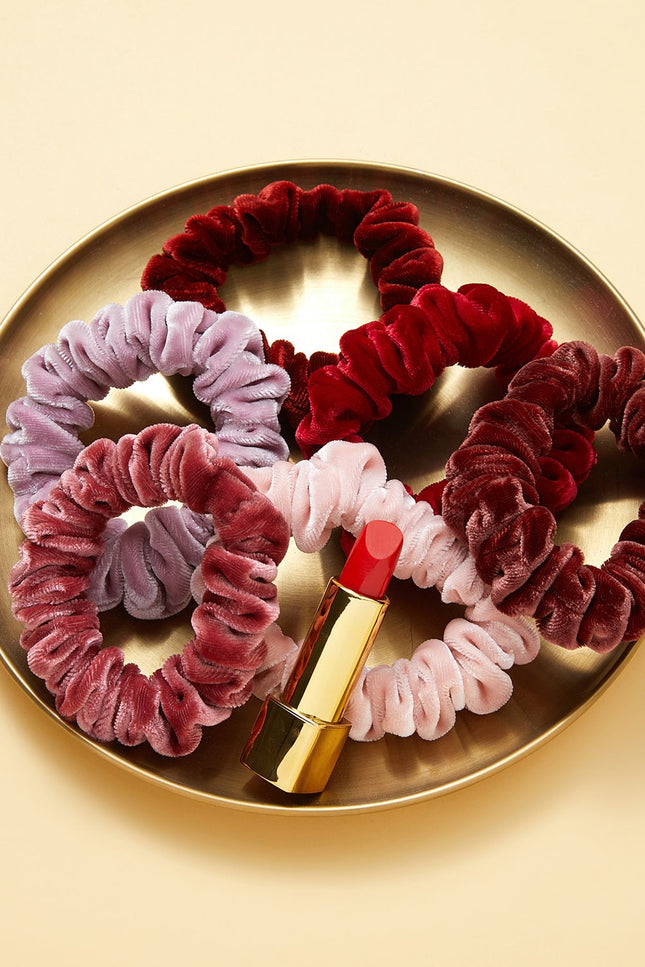 Soft Strokes Silk | Velvet Handmade Mini Lipstick Hair Band