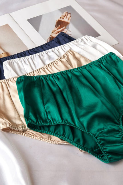 Soft Strokes Silk | Emerald Green Float French Cut Panties