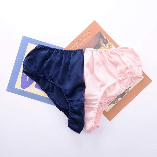 Soft Strokes Silk | Navy Float Bikini Panties