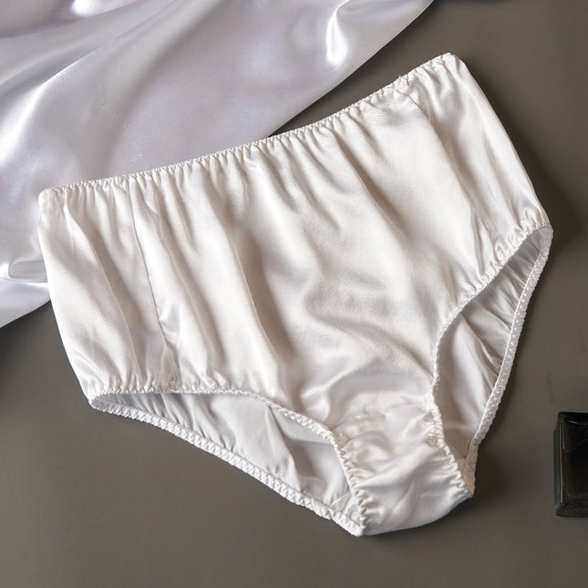 Soft Strokes Silk | Pearl White Float French Cut Panties
