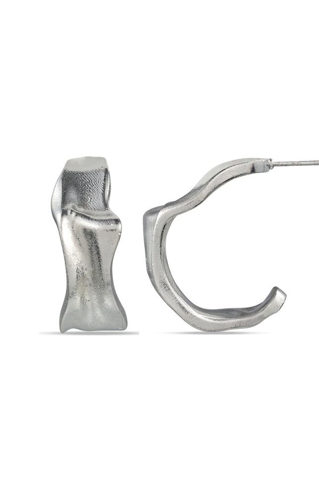 Arvino | Silver Gilded Crimped Hoops