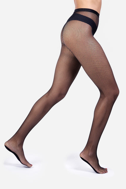 Hēdoïne | The Drama Fishnet Tights Black