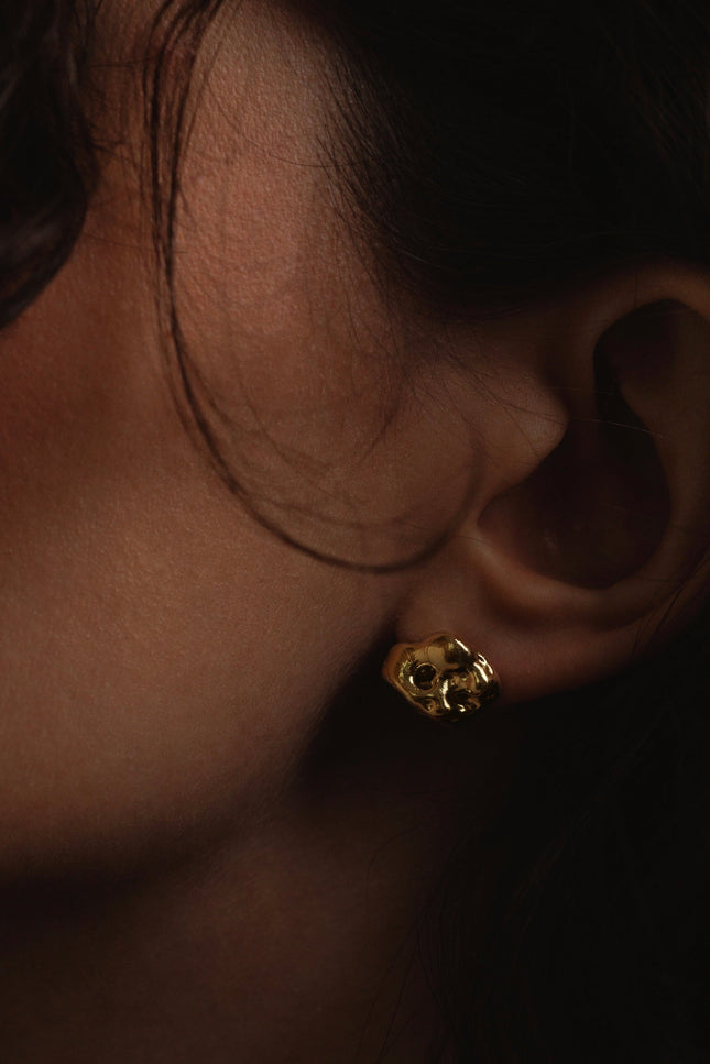 SIMA GINA | Gilded Lava Studs