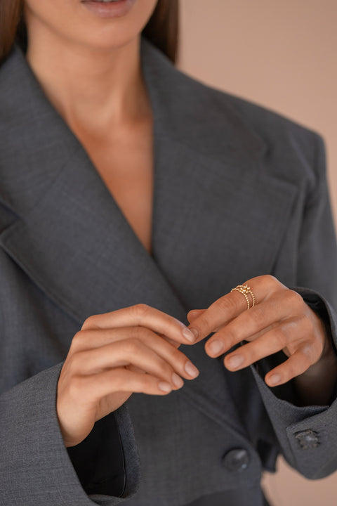 Pas de Marque | Gold-filled ring Pas Le Cube