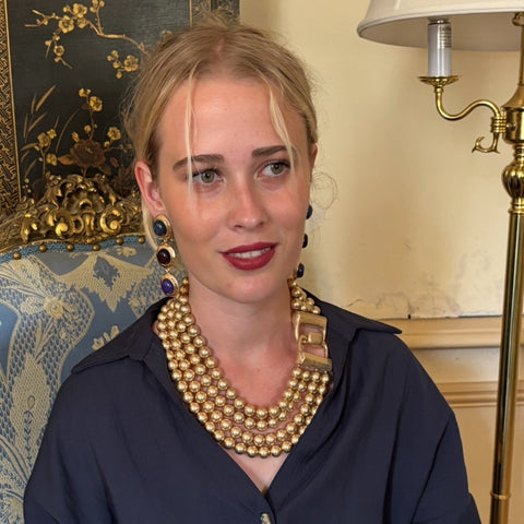 Michael Nash Jewelry | Irena Four Strand Worn Gold Bead Nesting Necklace