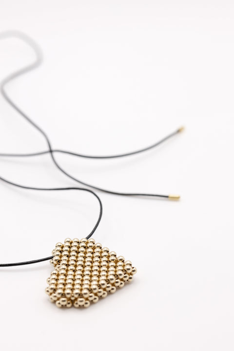 Pas de Marque | Gold-filled necklace Cœur Soufflé Pendant