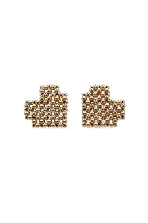 Pas de Marque | Gold-filled earrings Cœur Soufflé