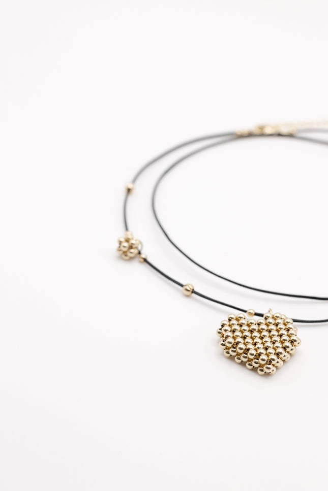 Pas de Marque | Gold-filled choker Cœur Soufflé