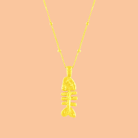 Arvino | Fish Bone Silhouette Pendant necklace