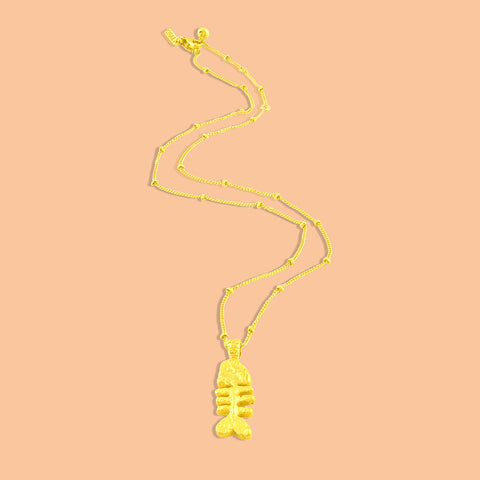 Arvino | Fish Bone Silhouette Pendant necklace