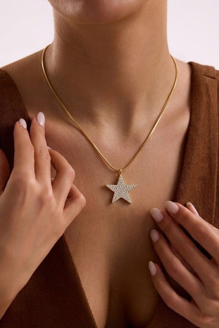 Arvino | Celestial Star Necklace in 92.5 Sterling Silver