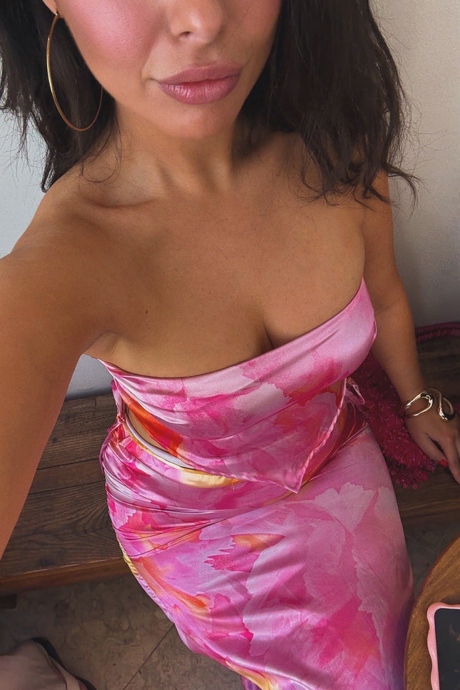 Say no more I Gia Satin Set Floral