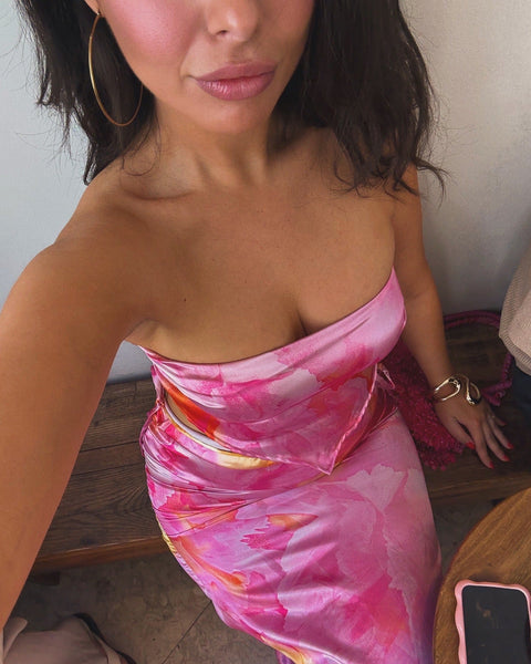 Say no more I Gia Satin Set Floral