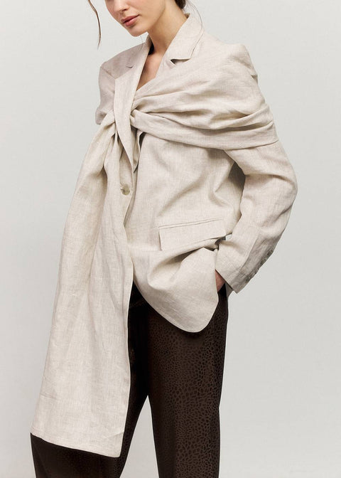 Kolosova | NATURAL COLOR LINEN JACKET