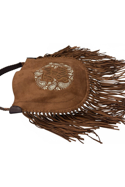 Lilly Loves | Full of Shit Paisley Chocolate Tassel Handbag