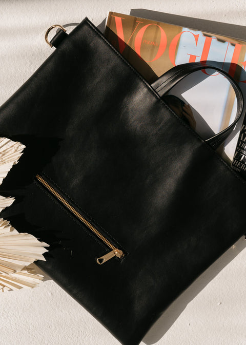 Estimon | Briefcase laptop bag corn leather black