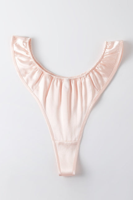 Soft Strokes Silk | Baby Pink Float T-String Panties
