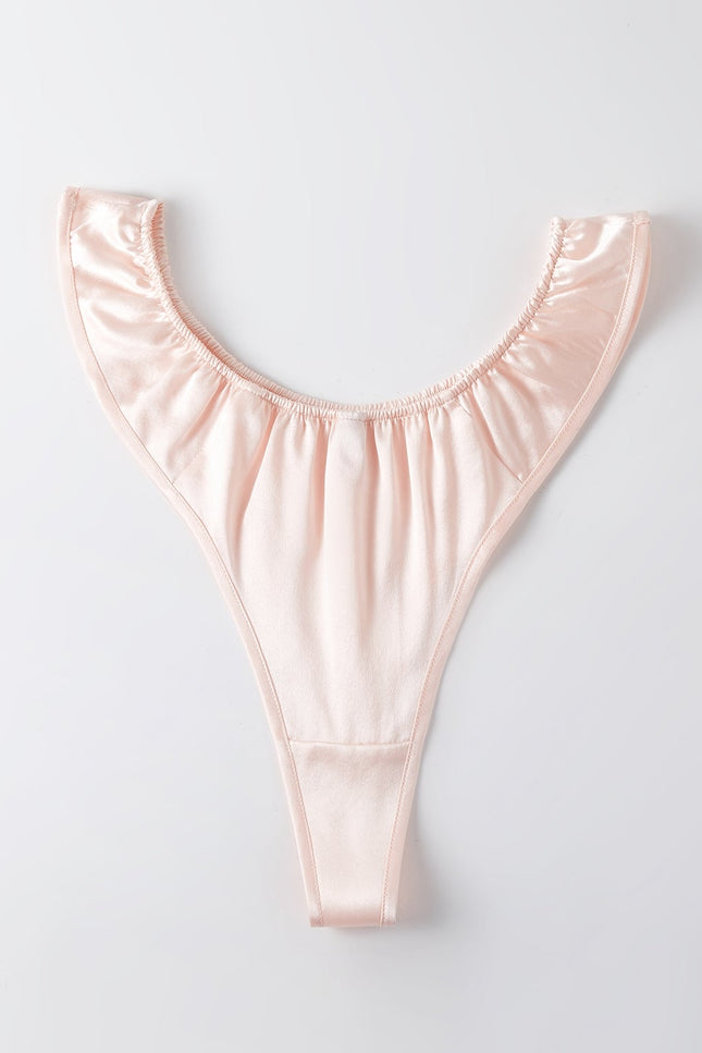 Soft Strokes Silk | Baby Pink Float T-String Panties