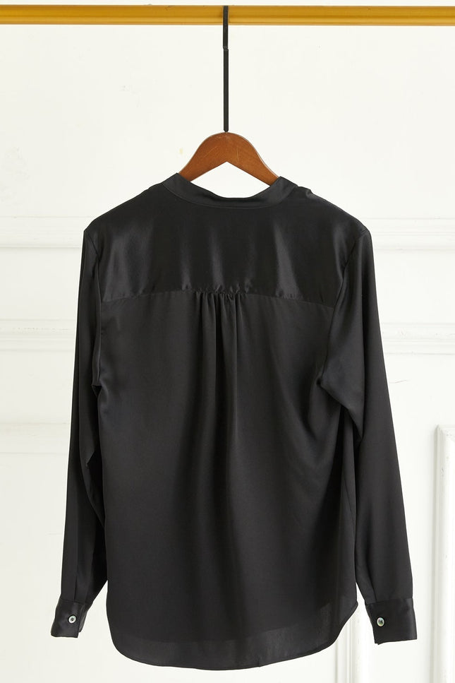 Soft Strokes Silk | Long Sleeve Y-neck Eshonai Blouse