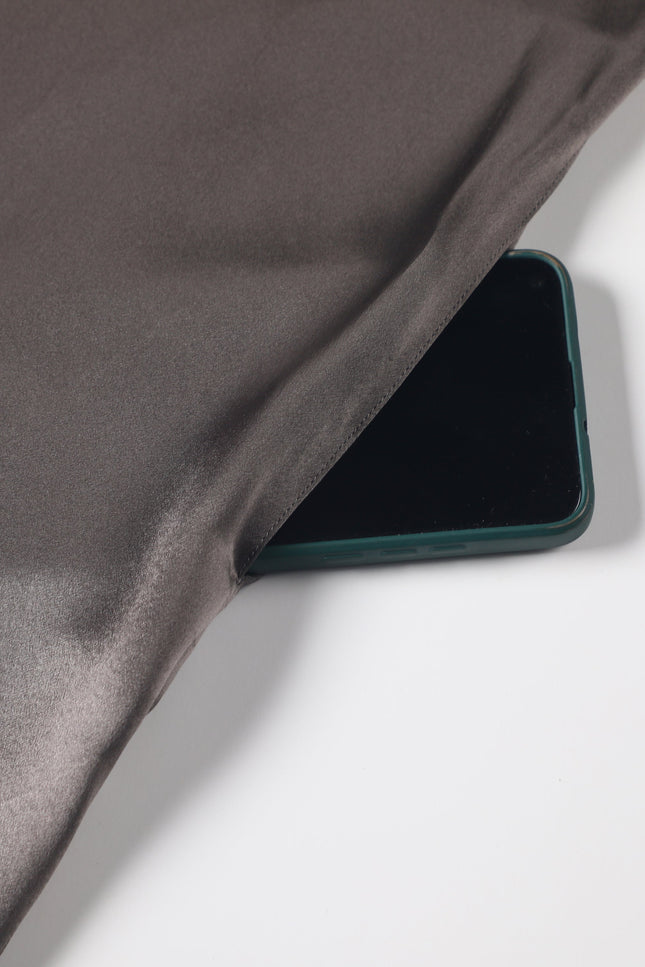 Soft Strokes Silk | Pasithea Grey Kimono Robe