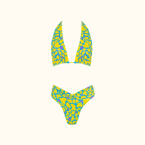 Say no more | Jadie Halter Bikini Top Double Faced