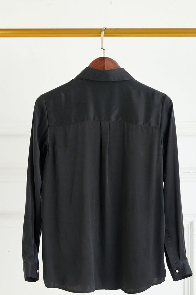 Soft Strokes Silk | Pointed Collar Fitted Ariel Blouse