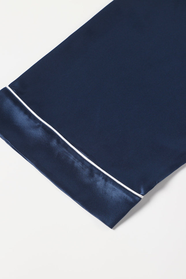 Soft Strokes Silk | Pasithea Navy Kimono Robe