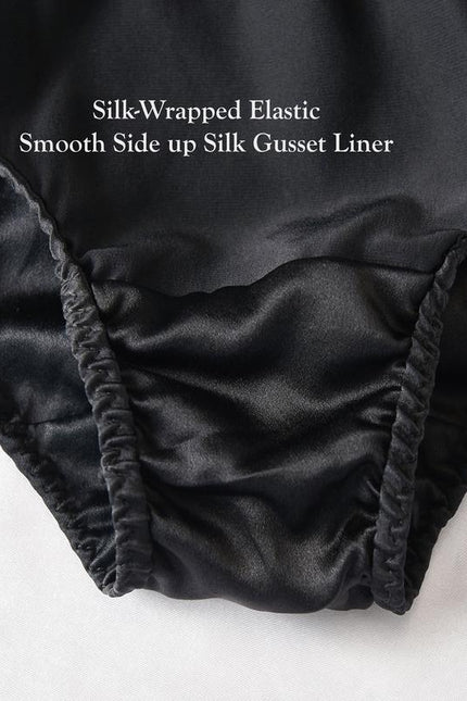 Soft Strokes Silk | Black Float French Cut Panties