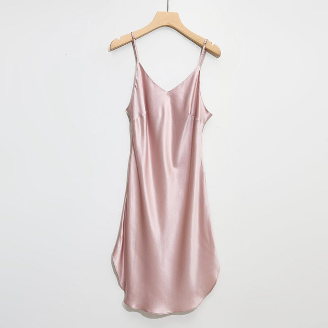 Soft Strokes Silk | River Nymph Pink Slip Mini Dress