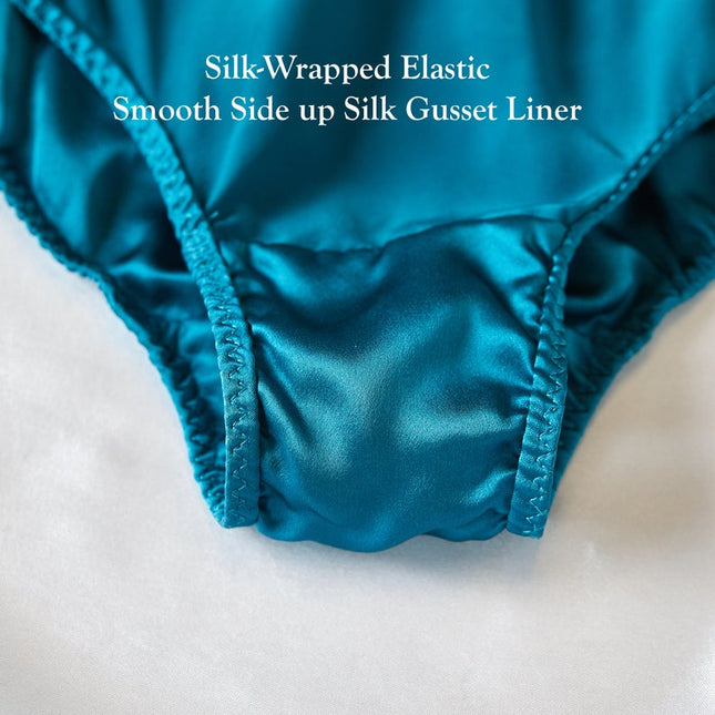 Soft Strokes Silk | Turquoise Float Bikini Panties