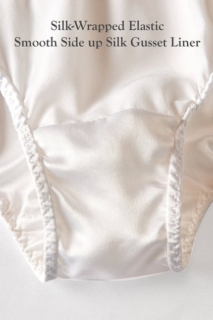 Soft Strokes Silk | Pearl White Float Bikini Panties