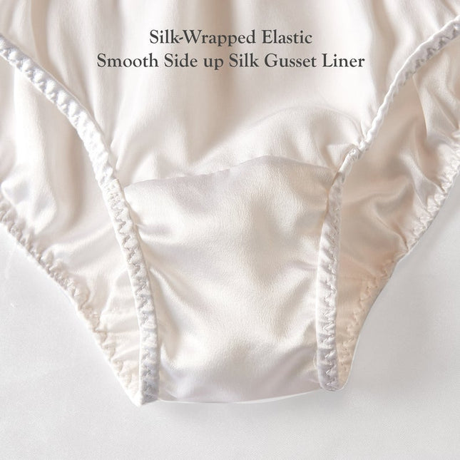 Soft Strokes Silk | Pearl White Float Bikini Panties