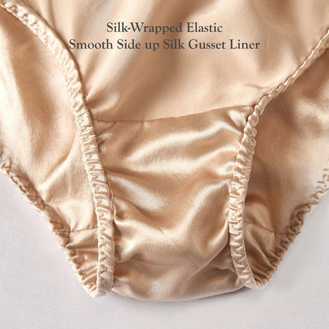 Soft Strokes Silk | Beige Float French Cut Panties