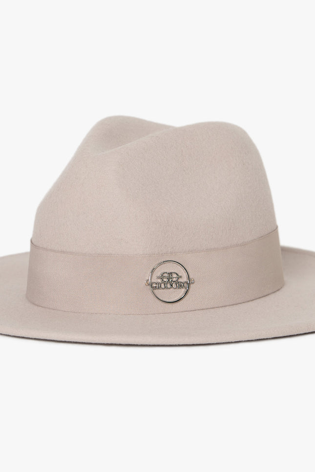 GIODORO | Alvossi Fedora Felt Hat in Grey Color