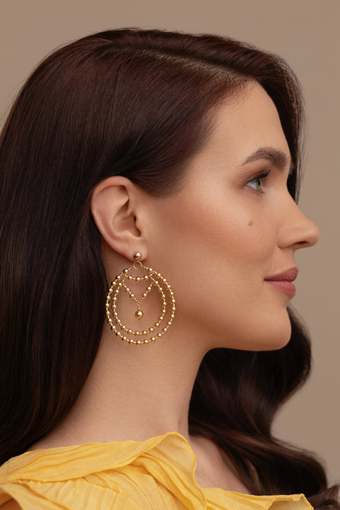 Pas de Marque | Gold-filled earrings La Goutte