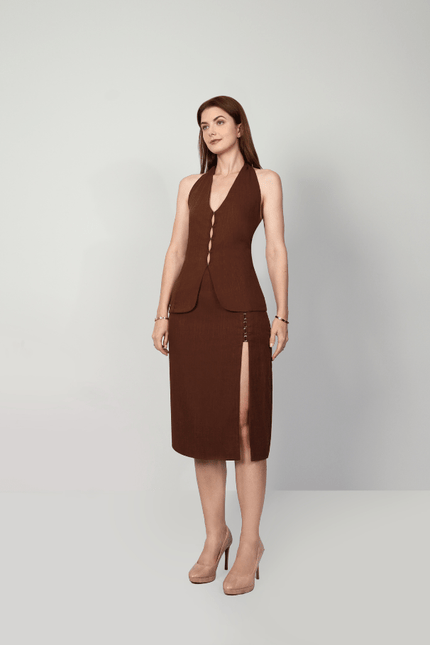 Muda Clothing | Top Veronica brązowy