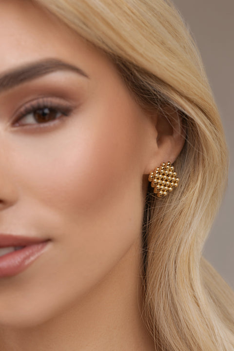 Pas de Marque | Gold-filled earrings Le Rhombe