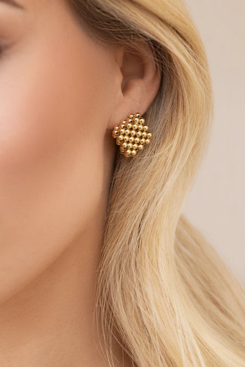 Pas de Marque | Gold-filled earrings Le Rhombe