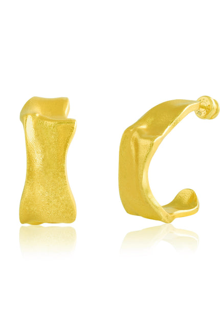 Arvino | Gilded Crimped Hoops