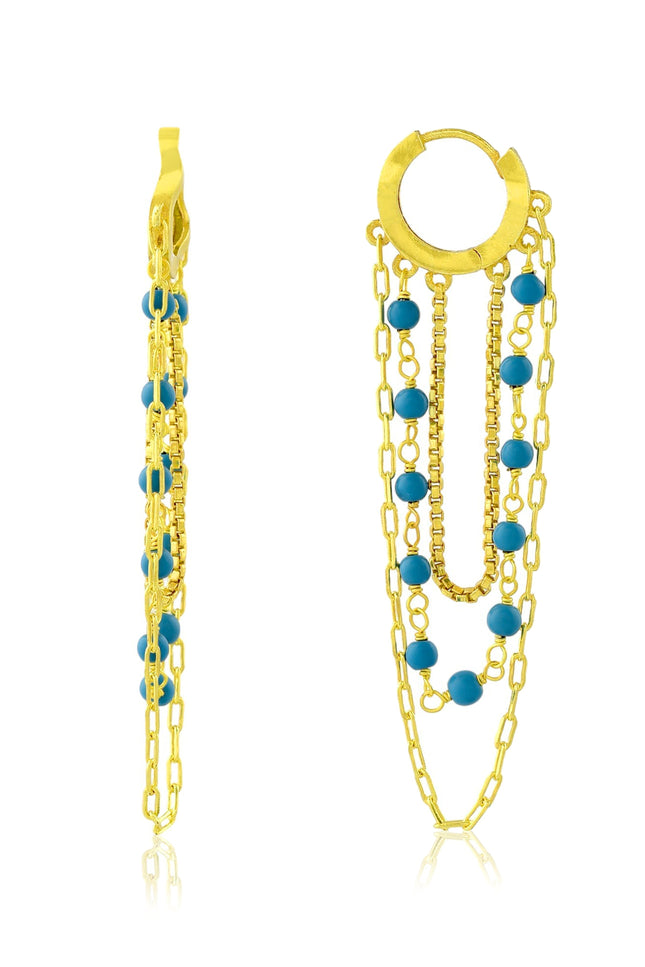 Arvino | Turquoise Fringe Huggies