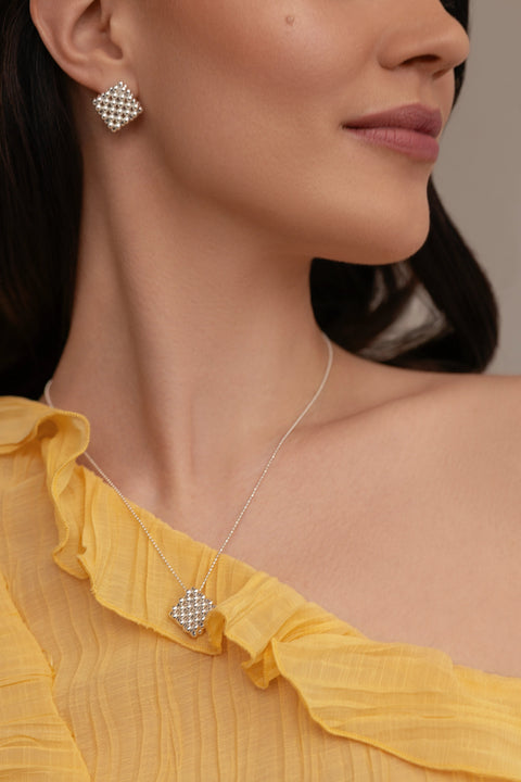 Pas de Marque | 925 sterling silver earrings Le Rhombe