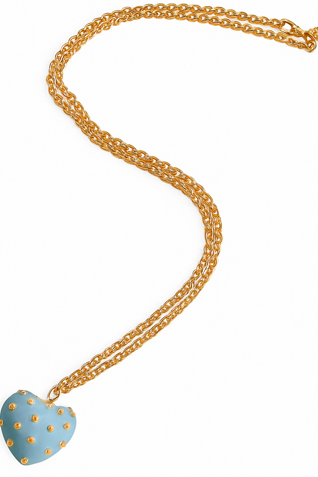 Michael Nash Jewelry | Ophelia Aqua Resin Studded Heart Pendant