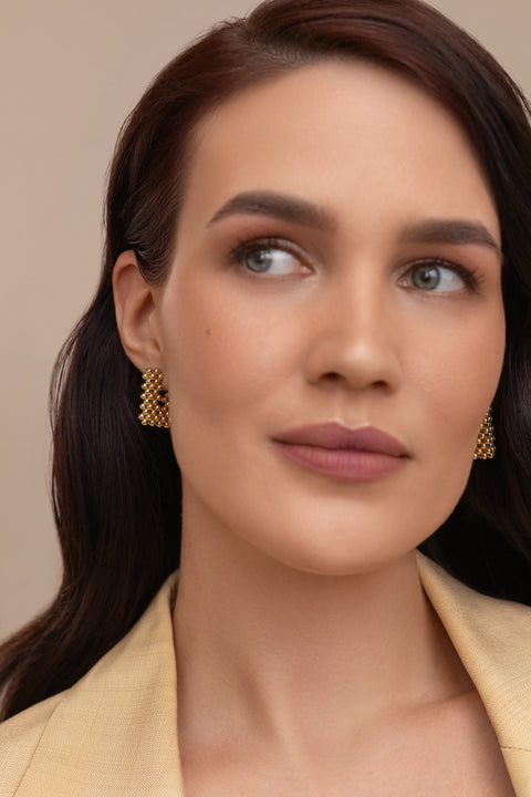 Pas de Marque | Gold-filled earrings Le J