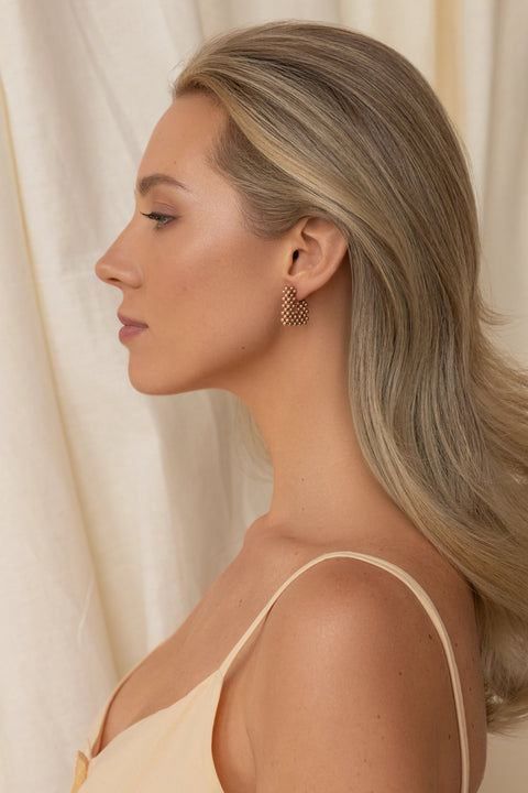 Pas de Marque | Rose gold-filled earrings Le J